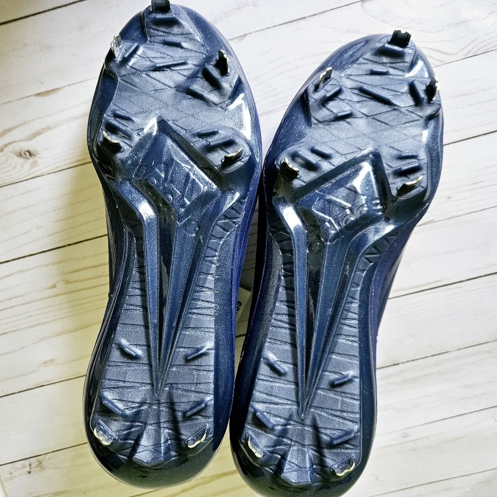 Adidas Adizero Afterburner Size 15 Men's Metal Baseball Cleats Navy Blue White